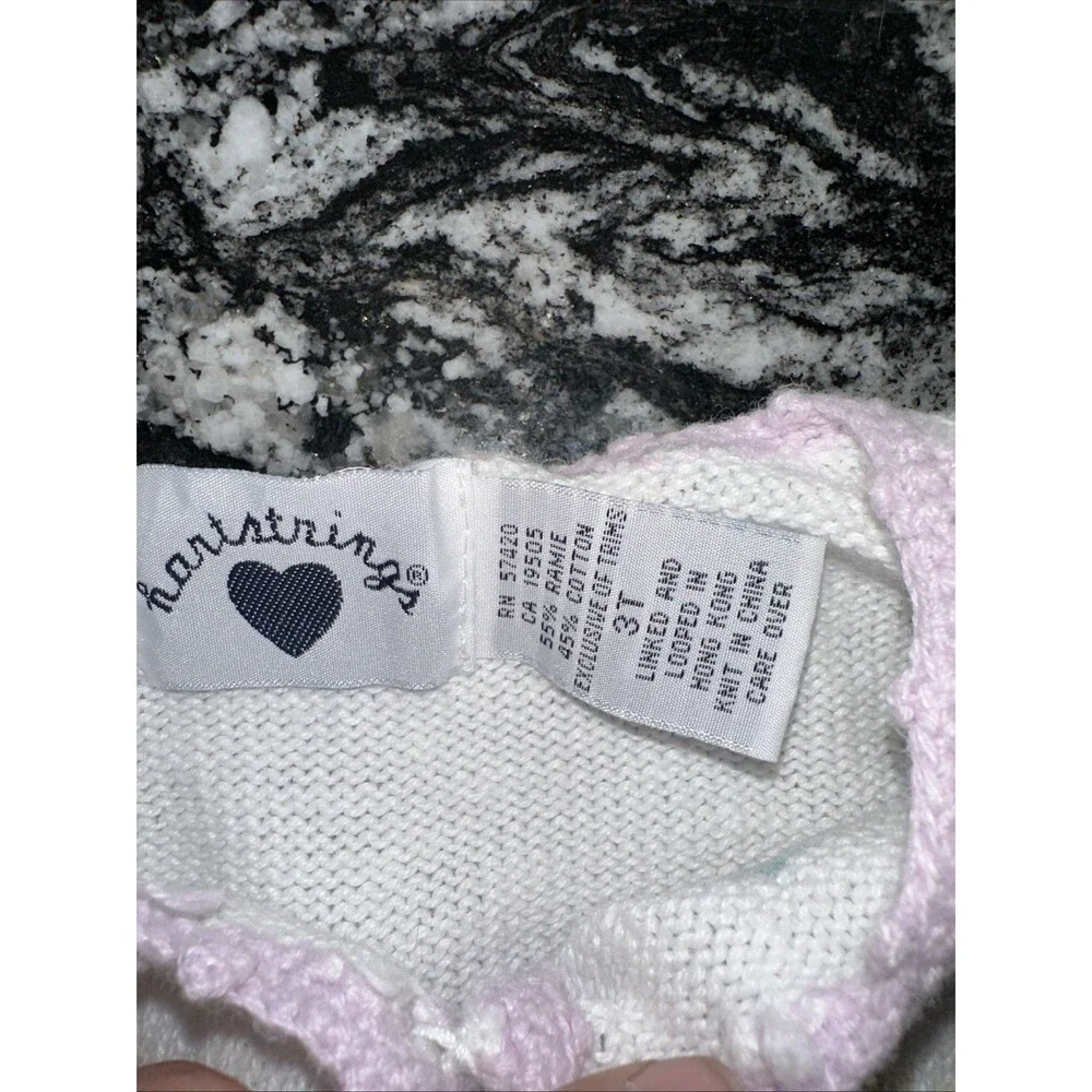 Vintage Hartstrings cardigan 3T   pastel floral and Easter Egg Hunt embroidery